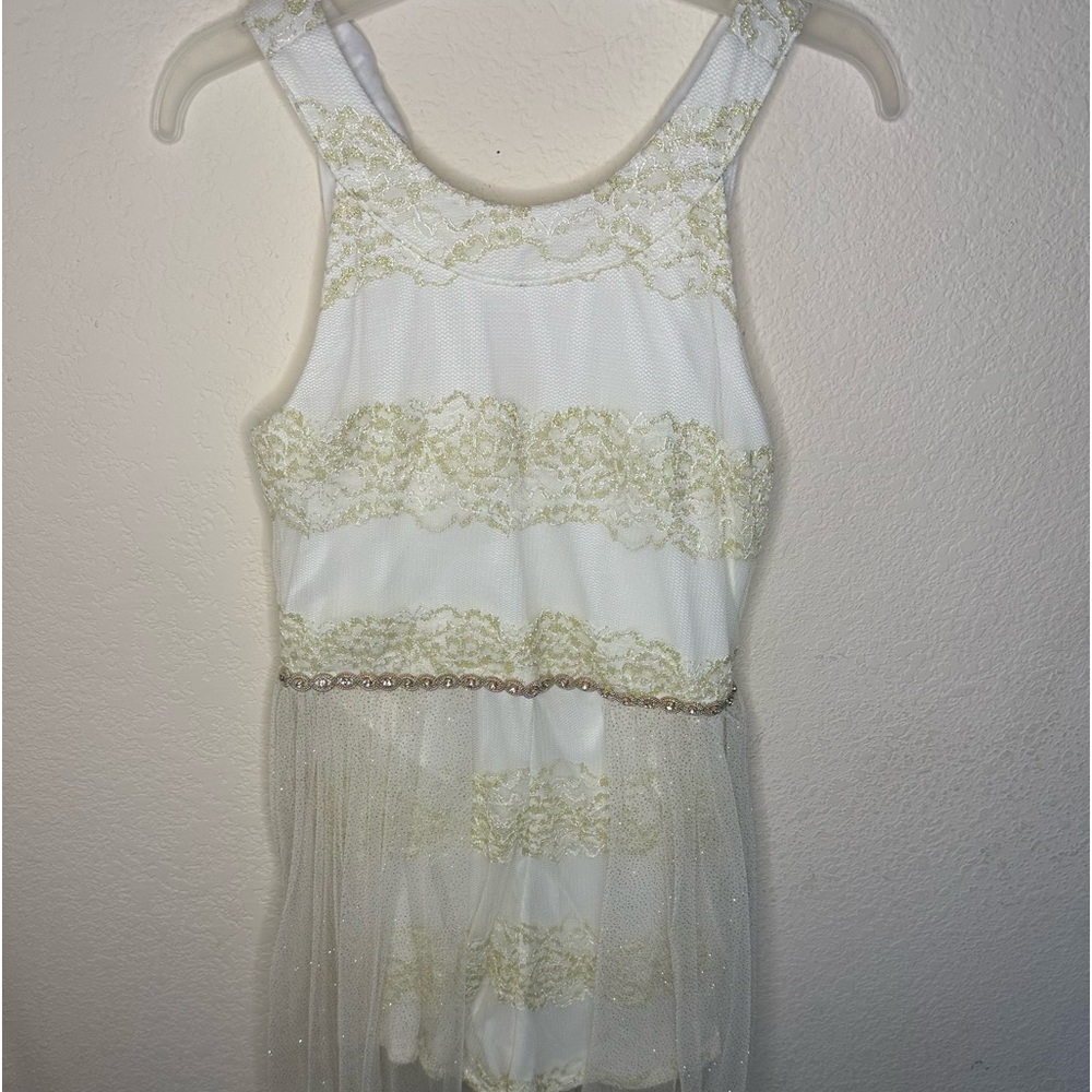 Glitter Gold and White Dress.